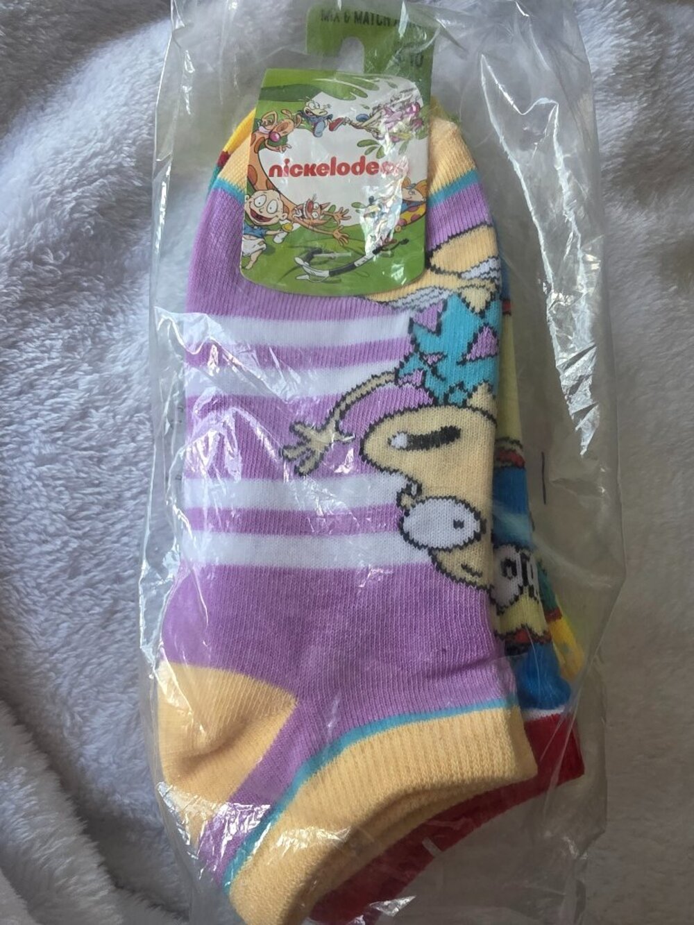 Nickelodeon Women’s Character Ankle Socks Rugrats Hey Arnold New
